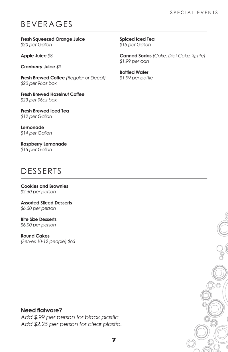 Catering Menu